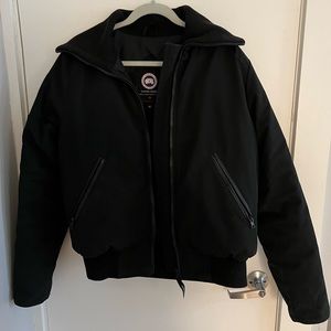 Black Canada Goose Bomber Winter Coat